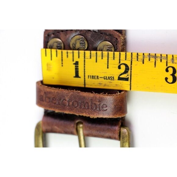 Abercrombie BRAIDED BROWN REAL LEATHER 1 3/8"Wd CASUAL WOMEN'S BELT Sz L/XL (C75 - Picture 10 of 14